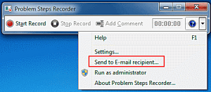 use steps recorder to send errors to it consultant