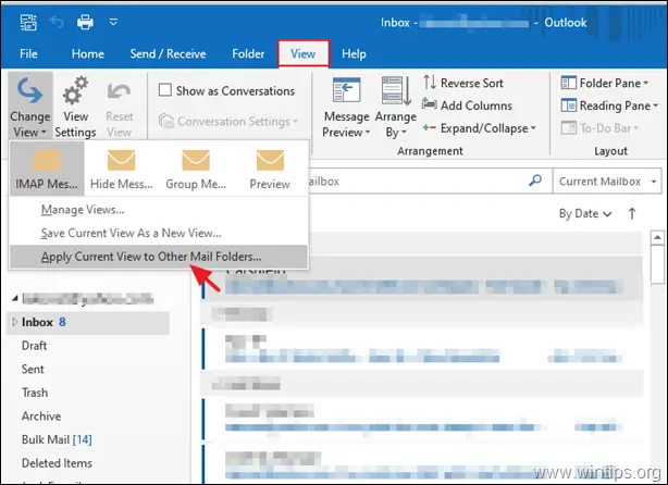 gmail emails hidden in outlook